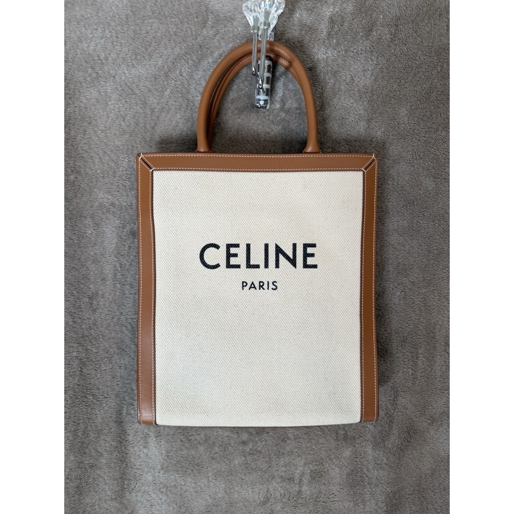 Celine Cabas Canvas Vertical Tote